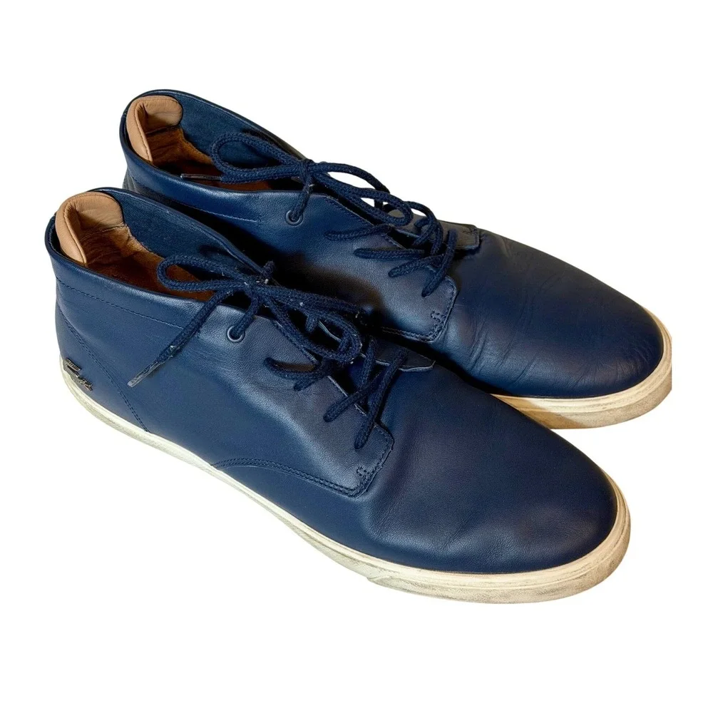 Lacoste Espere Chukka 317 1 Ankle Boots Sneaker Mens 13‎ Blue Leather Lace Up